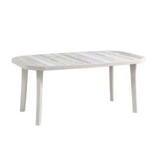 Table de jardin rectangulaire Patchwork clair 165 x100 cm par la marque Grosfillex Grosfillex - Table de jardin rectangulaire Patchwork clair 165 x100 cm