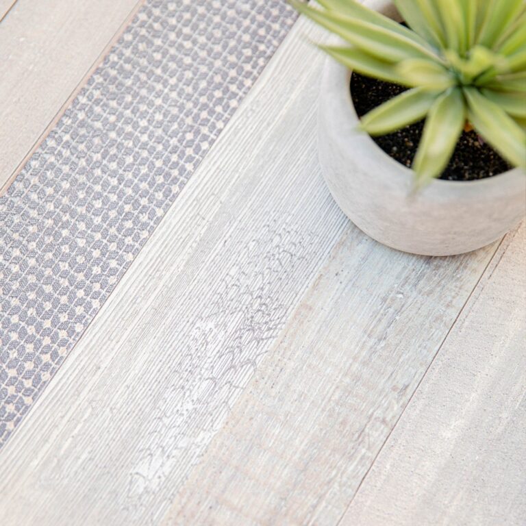 Grosfillex B2C - Table de jardin rectangulaire Patchwork clair 165 x100 cm – Lin