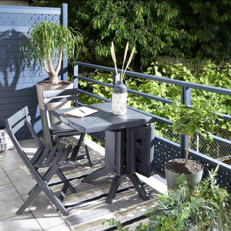 Grosfillex B2C - Tables de jardin Vega 118 x 77 cm – Green forest