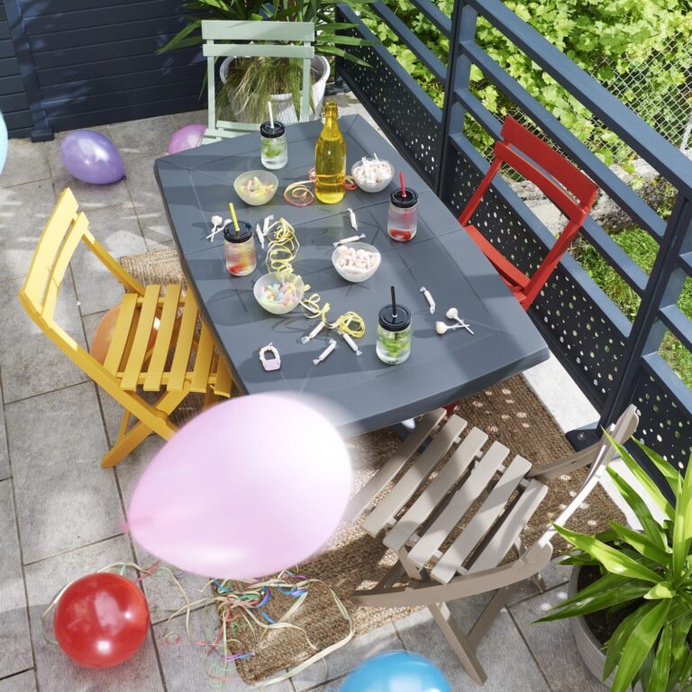 Grosfillex B2C - Tables de jardin Vega 118 x 77 cm – Green forest