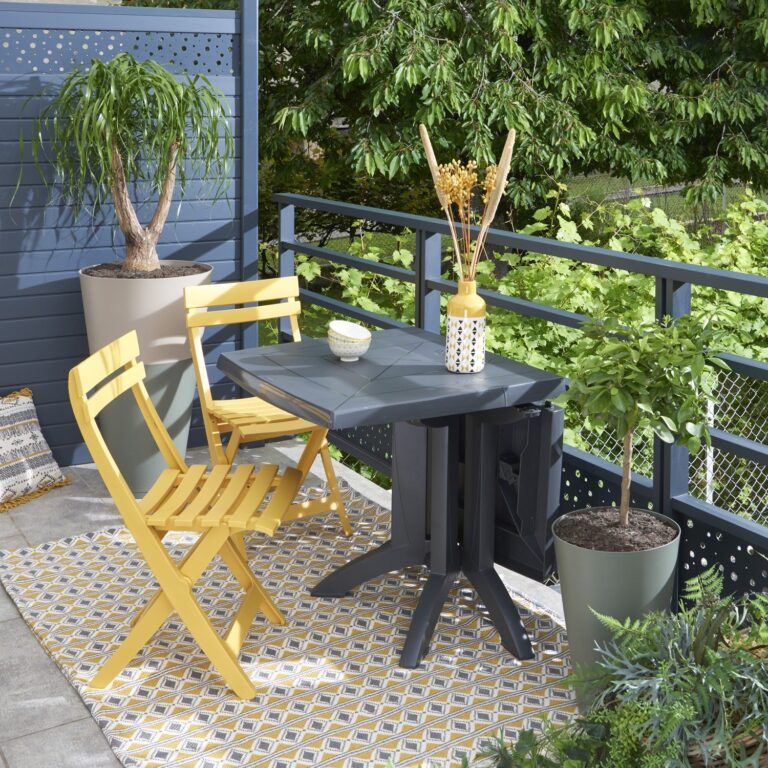 Grosfillex B2C - Tables de jardin Vega 118 x 77 cm – Green forest