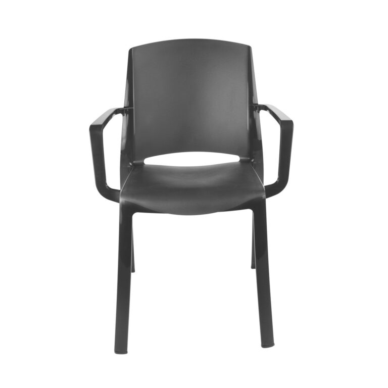 Grosfillex - Fauteuil de jardin Milton recyclé – Anthracite