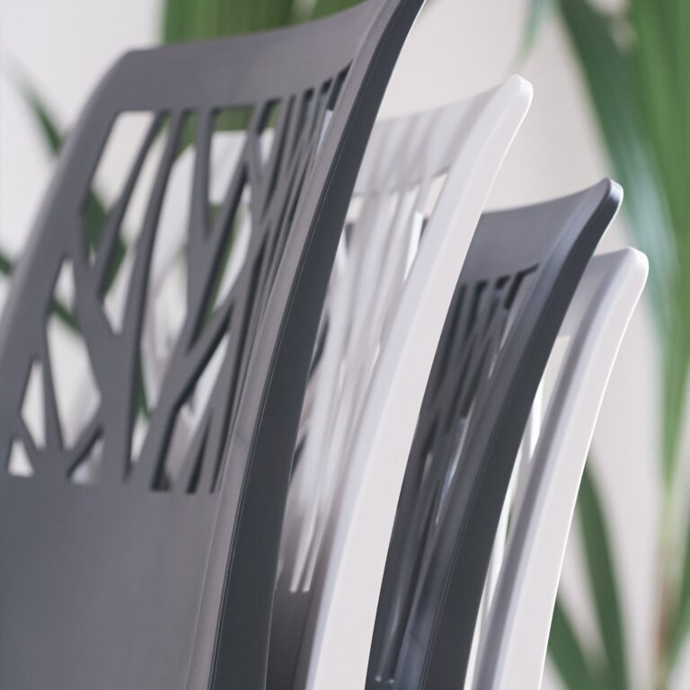 Grosfillex B2C - Chaise de jardin Végétal recyclée – Anthracite