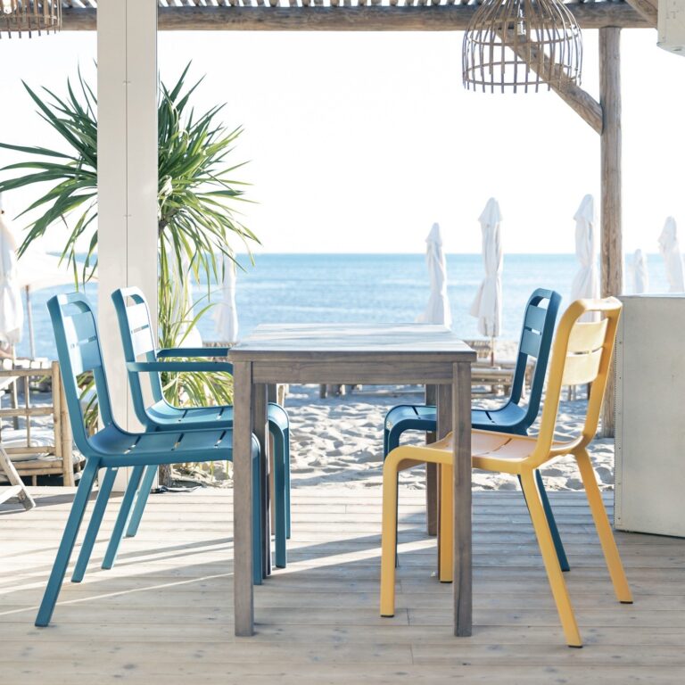 Grosfillex B2C - Chaise de jardin Cannes – Jaune Indien