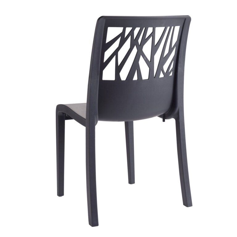 Grosfillex B2C - Chaise de jardin Végétal recyclée – Anthracite