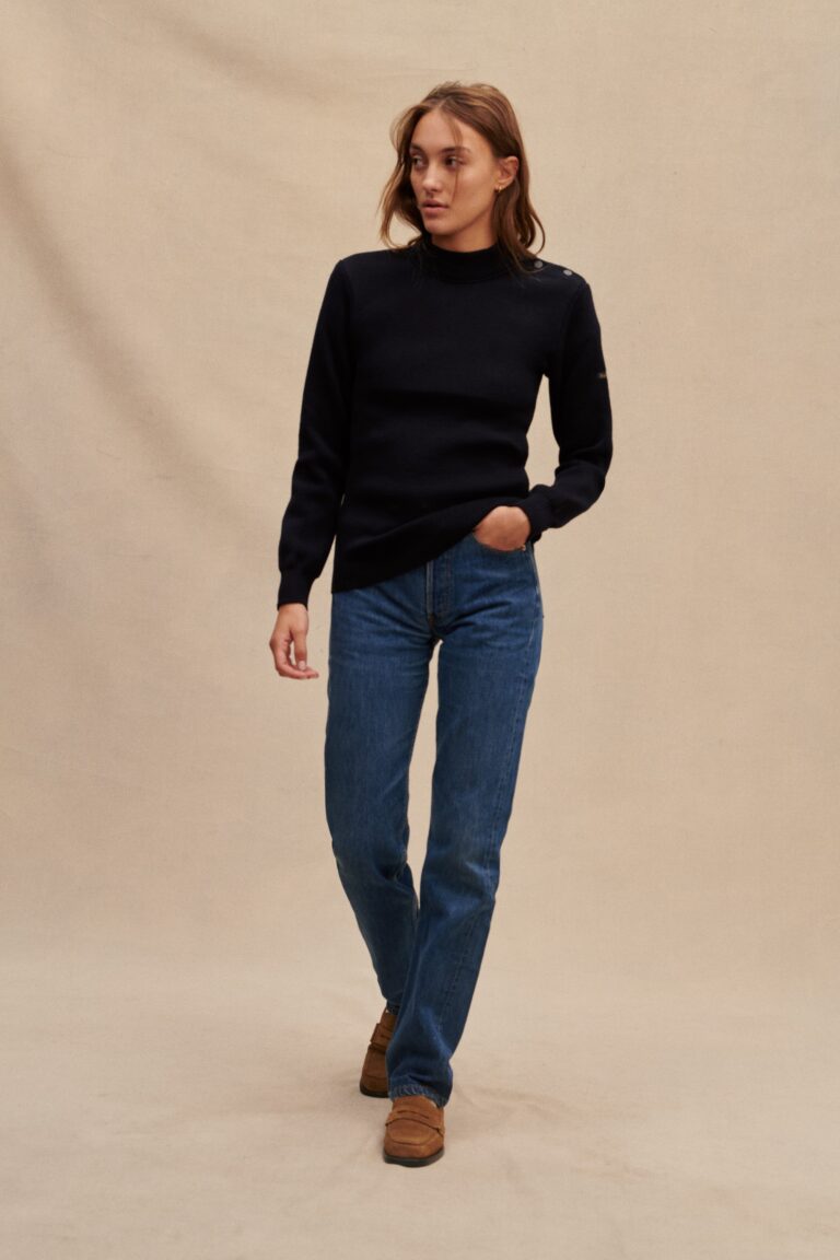 Le Minor - Pull marin bleu marine pour femme – XXXXXL