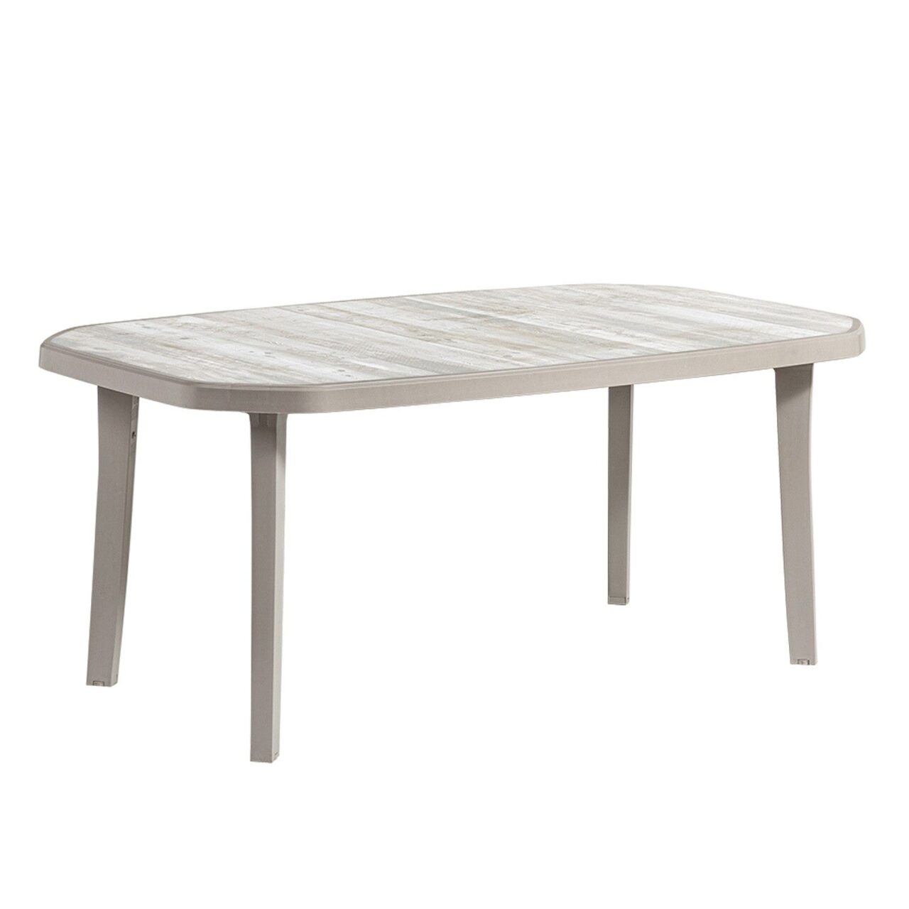 9660 Grosfillex B2C - Table résine d'extérieur Nordic 165 x 100 cm – Lin