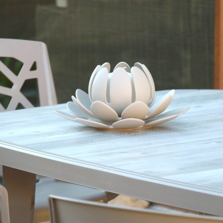 Grosfillex B2C - Table résine d'extérieur Nordic 165 x 100 cm – Lin