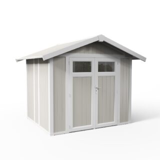 Abri de jardin 4,9 m² gris-vert Utility par la marque Grosfillex Grosfillex - Abri de jardin 4,9 m² gris-vert Utility