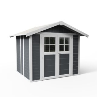 Grosfillex - Abri de jardin 4,9 m² PMMA gris foncé Déco