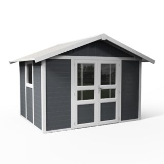 Grosfillex - Abri de jardin 7,5 m² Gris foncé Basic Home