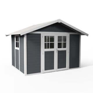 Grosfillex - Abri de jardin 7,5 m² PMMA gris Déco