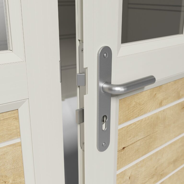 Grosfillex B2C - Abri de jardin 11 m² Sherwood Déco – Bois naturel - blanc
