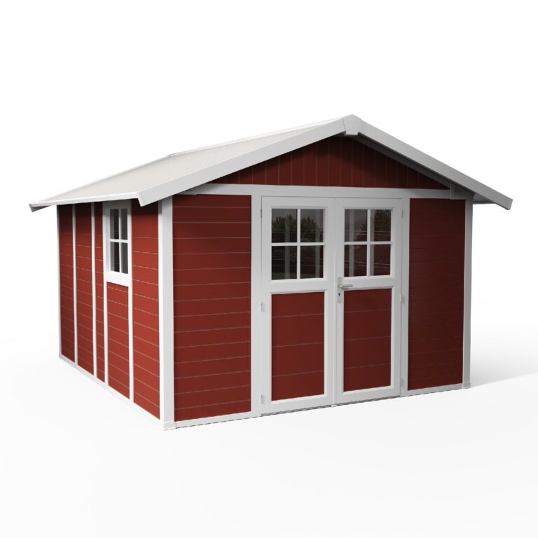 9792 Grosfillex B2C - Abri de jardin 11 m² rouge brique Déco – Rouge brique