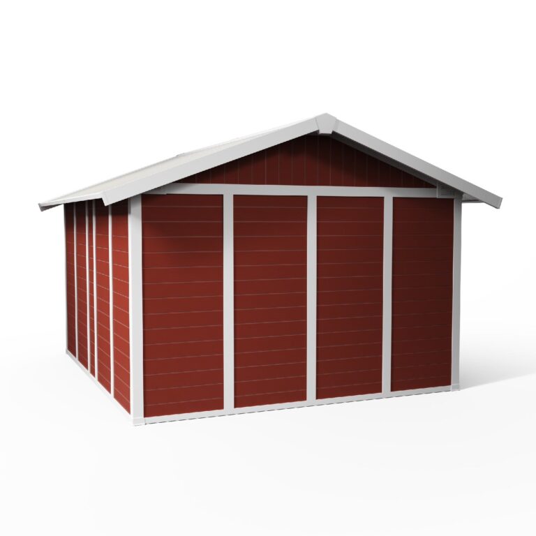 Grosfillex B2C - Abri de jardin 11 m² rouge brique Déco – Rouge brique