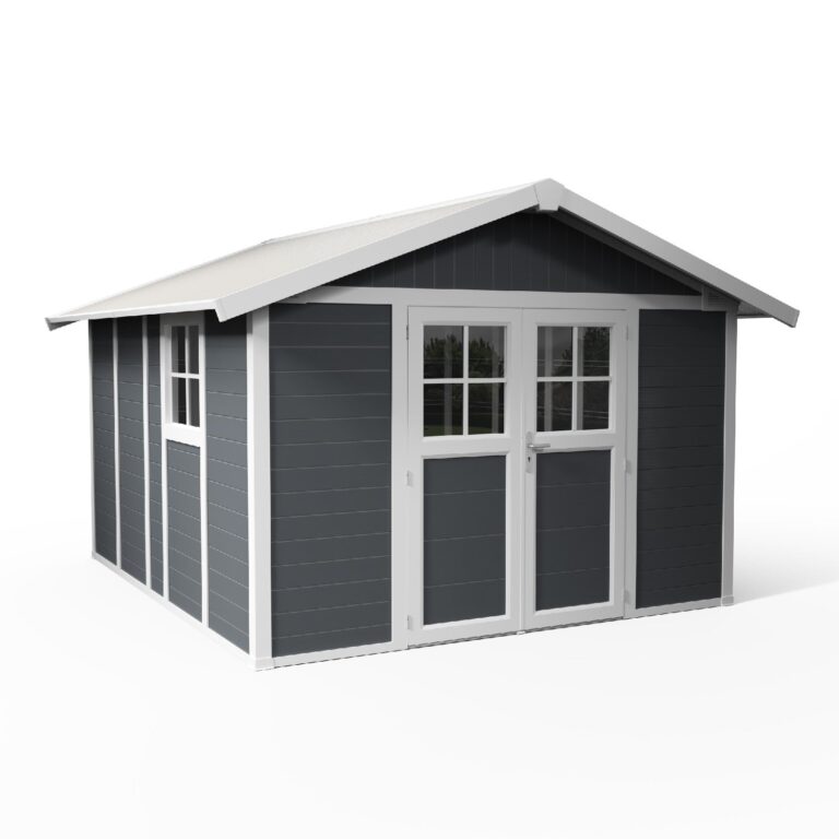 9806 Grosfillex B2C - Abri de jardin 11 m² gris foncé Déco – gris