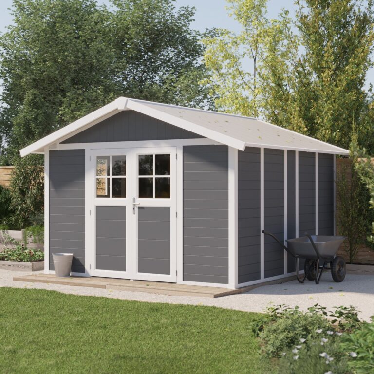 Grosfillex B2C - Abri de jardin 11 m² gris foncé Déco – gris