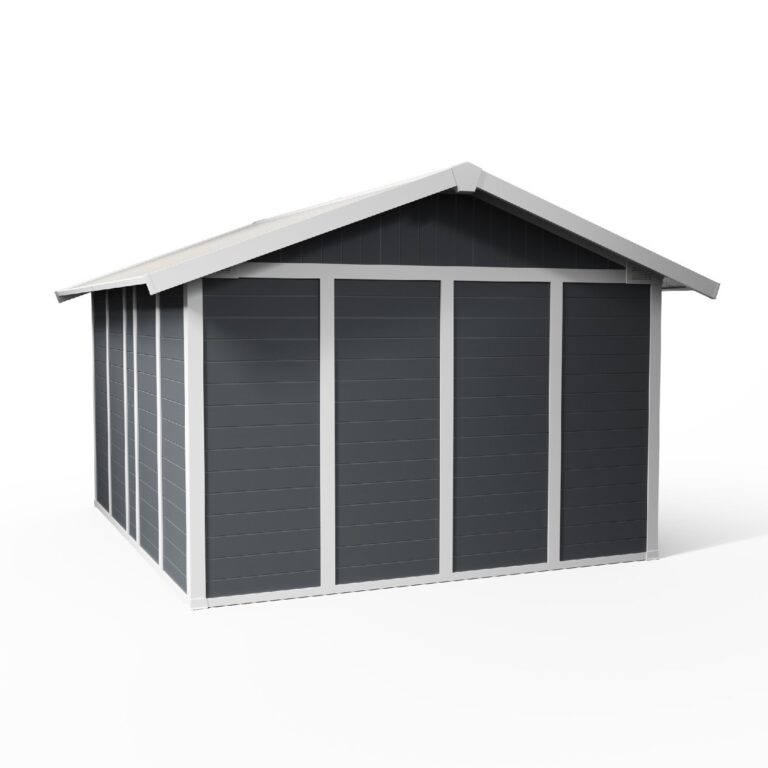 Grosfillex B2C - Abri de jardin 11 m² Gris foncé Basic Home – gris