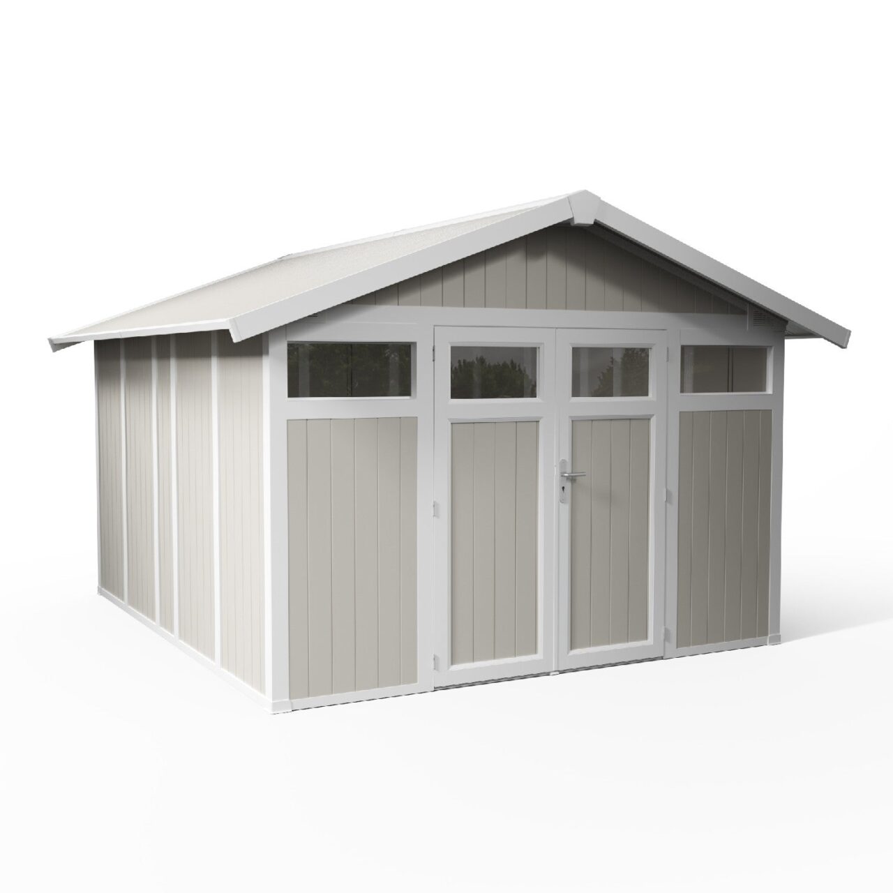 9827 Grosfillex B2C - Abri de jardin 11 m² gris - vert Utility – Gris-vert