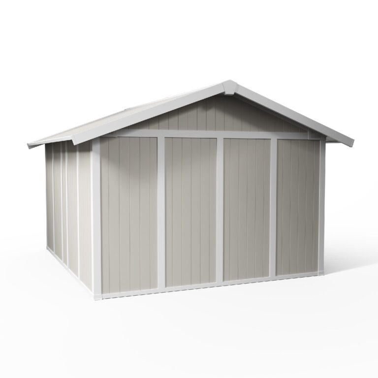 Grosfillex B2C - Abri de jardin 11 m² gris - vert Utility – Gris-vert