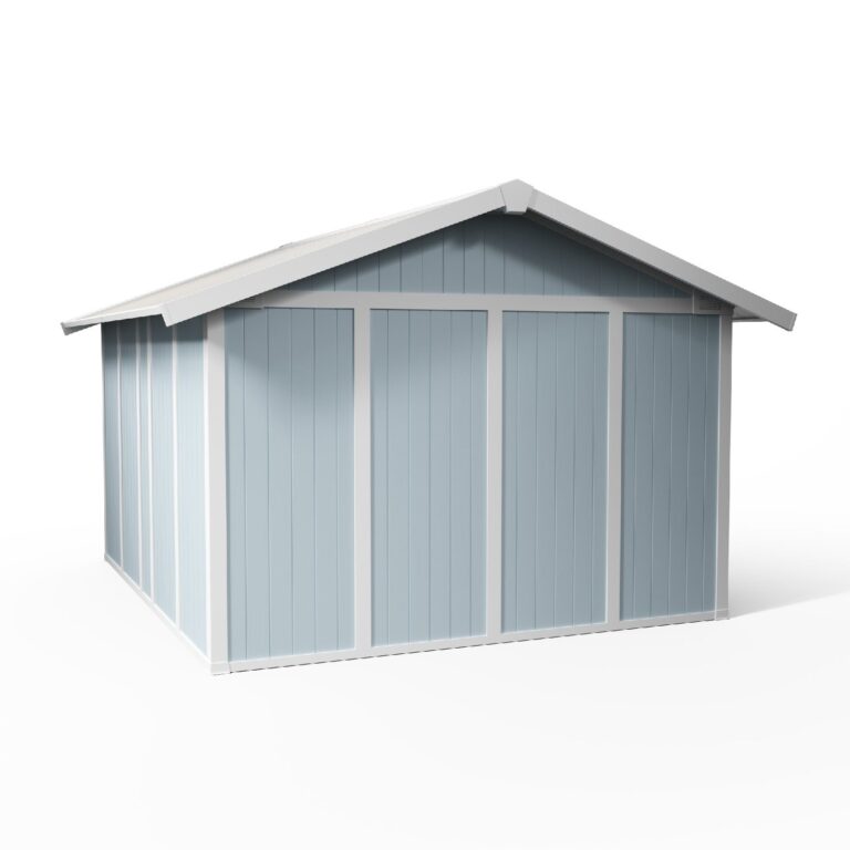 Grosfillex B2C - Abri de jardin 11 m² gris - bleu Utility – Gris-bleu