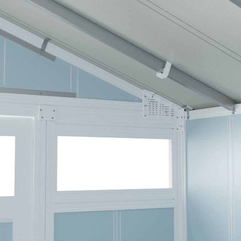 Grosfillex B2C - Abri de jardin 11 m² gris - bleu Utility – Gris-bleu