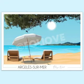 Affiche Argelès sur Mer Côte Vermeille par la marque Foliove Foliove - Affiche Argelès sur Mer Côte Vermeille