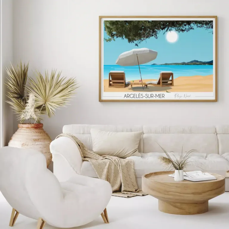 Foliove - Affiche Argelès sur Mer Côte Vermeille – 100x140 cm (B0)