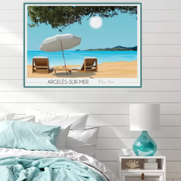 Foliove - Affiche Argelès sur Mer Côte Vermeille – 100x140 cm (B0)