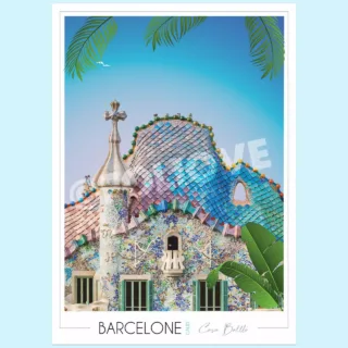Affiche Barcelone Casa Batlló par la marque Foliove Foliove - Affiche Barcelone Casa Batlló