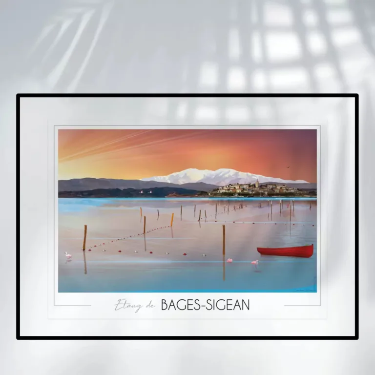 Foliove - Affiche Étang de Bages Sigean – 21x30 cm (A4)
