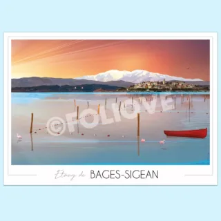 Affiche Étang de Bages Sigean par la marque Foliove Foliove - Affiche Étang de Bages Sigean