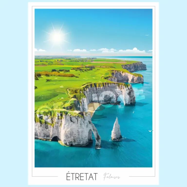 Foliove - Affiche Étretat – 50x70 cm (B2)