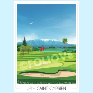 Affiche Golf de Saint-Cyprien par la marque Foliove Foliove - Affiche Golf de Saint-Cyprien