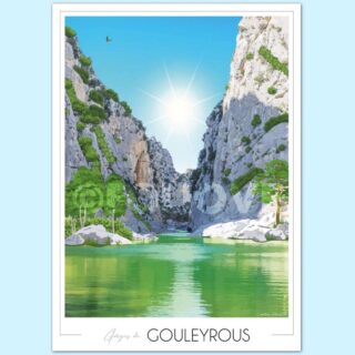 Affiche Tautavel – Gorges de Gouleyrous par la marque Foliove Foliove - Affiche Tautavel – Gorges de Gouleyrous