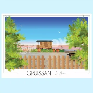 Foliove - Affiche Salin de Gruissan – Roulotte
