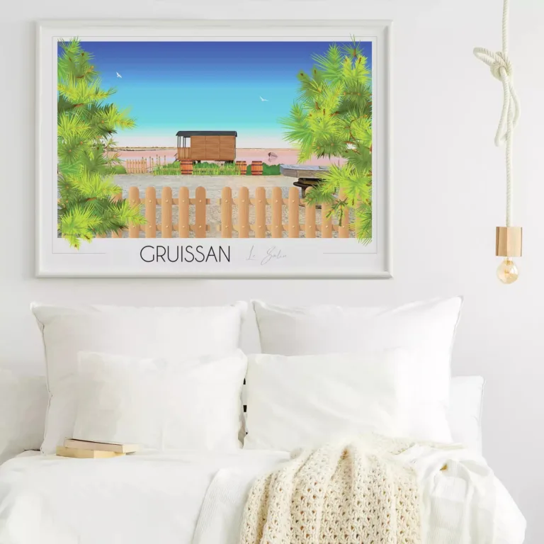 Foliove - Affiche Salin de Gruissan - Roulotte – 50x70 cm (B2)