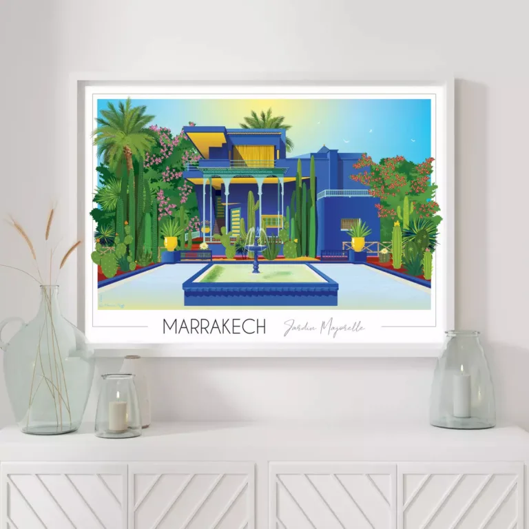 Foliove - Affiche Marrakech Jardin Majorelle – 50x70 cm (B2)