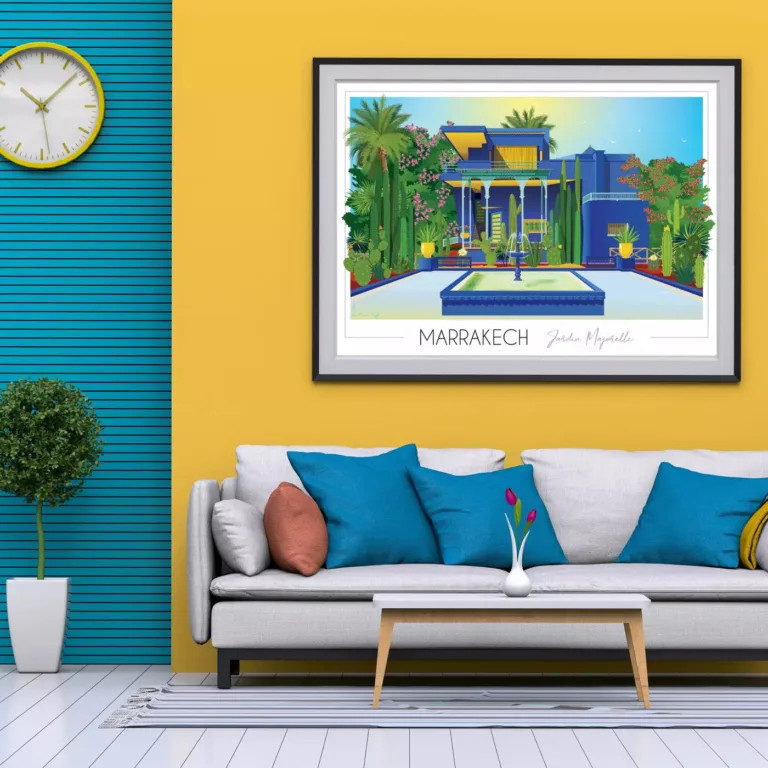 Foliove - Affiche Marrakech Jardin Majorelle – 50x70 cm (B2)