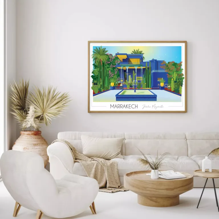 Foliove - Affiche Marrakech Jardin Majorelle – 50x70 cm (B2)