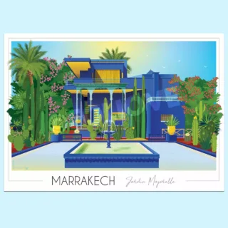 Affiche Marrakech Jardin Majorelle par la marque Foliove Foliove - Affiche Marrakech Jardin Majorelle