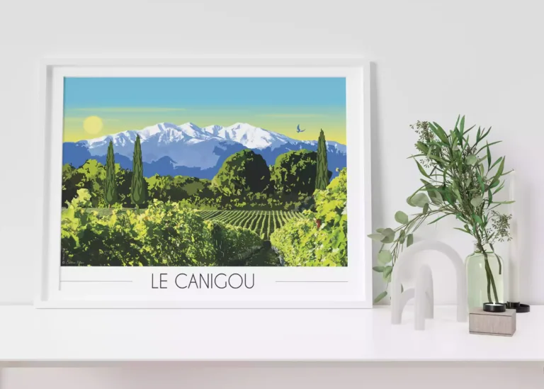 Foliove - Affiche Canigou enneigé - Edition limitée 50ex – 50x70 cm (B2)
