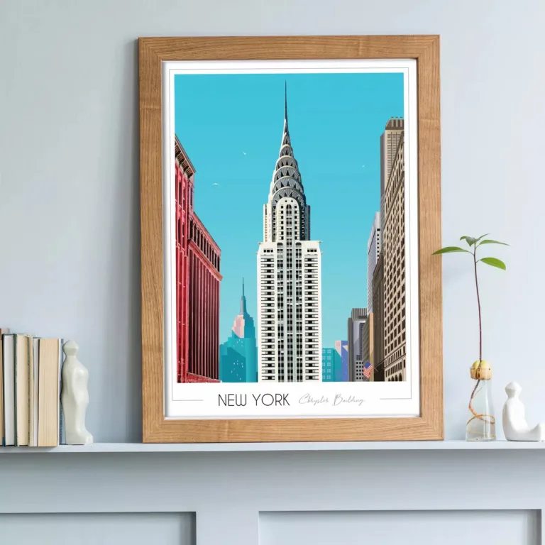 Foliove - Affiche New York Chrysler Building – 50x70 cm (B2)