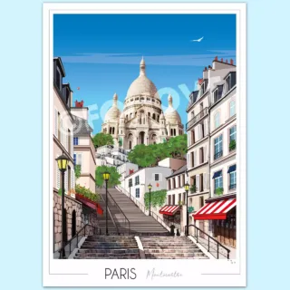 Foliove - Affiche Paris Montmartre