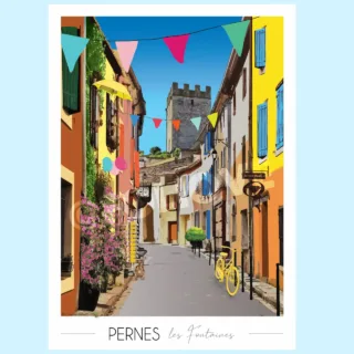 Affiche Pernes-les-Fontaines par la marque Foliove Foliove - Affiche Pernes-les-Fontaines