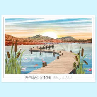 Affiche Peyriac-de-Mer par la marque Foliove Foliove - Affiche Peyriac-de-Mer