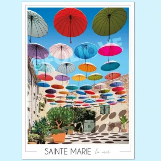 Affiche Sainte-Marie-La-Mer par la marque Foliove Foliove - Affiche Sainte-Marie-La-Mer