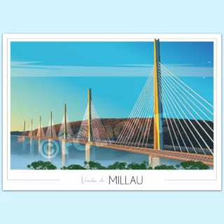 Affiche Millau Viaduc par la marque Foliove Foliove - Affiche Millau Viaduc