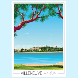 Affiche Villeneuve-de-la-Raho par la marque Foliove Foliove - Affiche Villeneuve-de-la-Raho