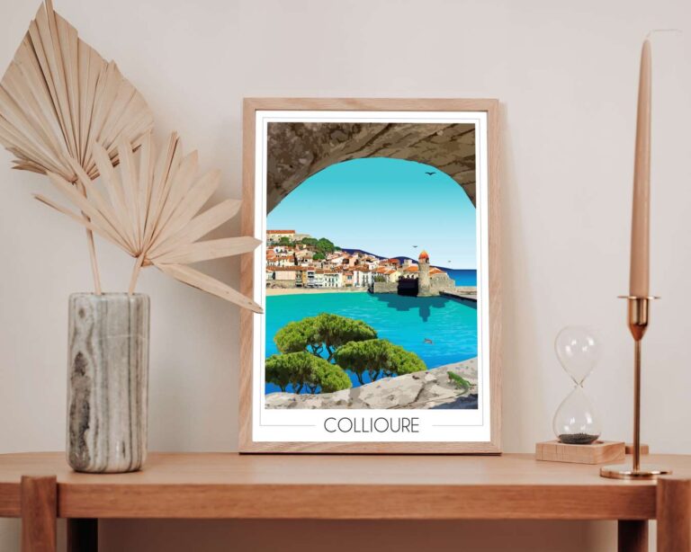 Foliove - Affiche Collioure village de pêcheurs – 100x140 cm (B0)